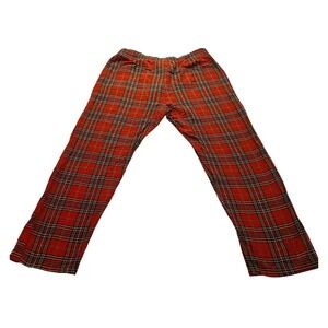 Royal Class Mens large Red Plaid Flannel Pajama Pants Cotton Lounge Sleepwear